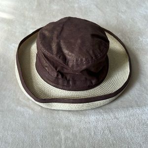 August accessories Capri cotton kettle one size sun hat wicker